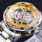 ✨Hot Sale 50% Off🔥Men's High-End Popular Rhinestone Skeleton Manual Mechanical Watch