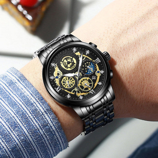 🎁Hot Sale 50% OFF⏳Men's Waterproof Quartz Hollow Out Design Watch