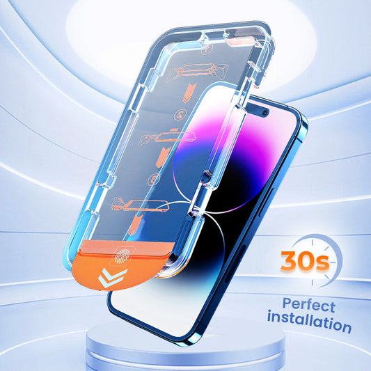 🔥Limited Time 57% OFF🔥4K HD/Anti-Peeping Tempered Glass Screen Protector with Auto Dust-elimination Installation for iPhone