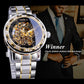 ✨Hot Sale 50% Off🔥Men's High-End Popular Rhinestone Skeleton Manual Mechanical Watch