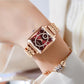 🎁Hot Sale 50% OFF⏳Fashion Square Ladies Rose Gold Diamond Watch