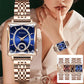 🎁Hot Sale 50% OFF⏳Fashion Square Ladies Rose Gold Diamond Watch
