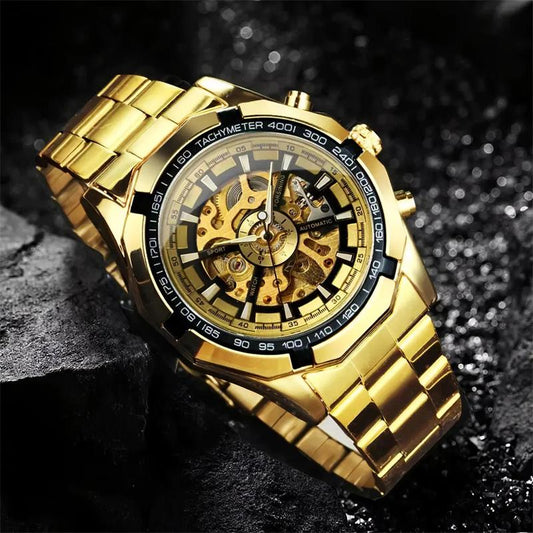 Men's High-end Fully Skeletonized Automatic Mechanical Watch