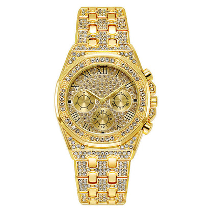 🎁Hot Sale 50% OFF⏳Men's Rotary Wristwatch With All-Diamond Steel Bracelet