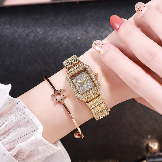 🎁Hot Sale 50% OFF⏳Fashion Jewelry Faux Full Diamond Watch for Women