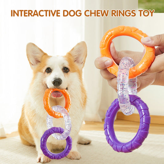 Interactive Dog Chew Rings Toy