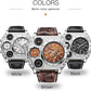 🎁Hot Sale 50% OFF⏳Analog White Metal Bezel Four Black Sub-dials Men Watch