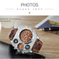 🎁Hot Sale 50% OFF⏳Analog White Metal Bezel Four Black Sub-dials Men Watch
