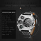 🎁Hot Sale 50% OFF⏳Analog White Metal Bezel Four Black Sub-dials Men Watch