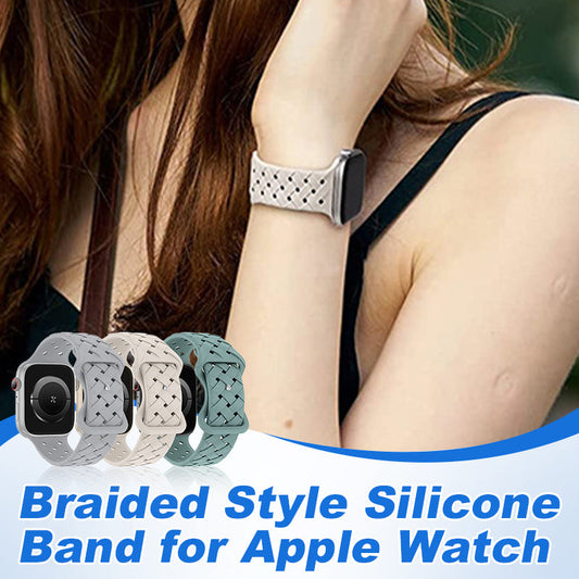 🎁Hot Sale 50% OFF⏳Braided Style Silicone Band for Apple Watch
