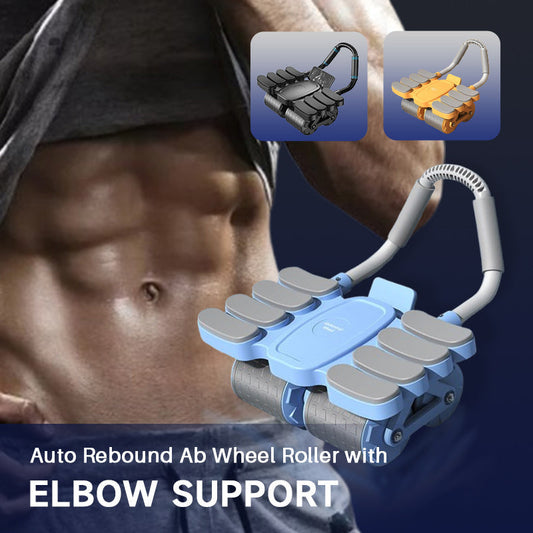 Auto Rebound Ab Wheel Roller with Elbow Support